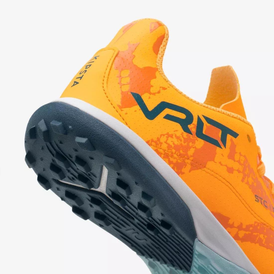 Kids Unisex Lace-Up Football Boots Viralto I Turf Tf, Orange, No Color, large image number 7
