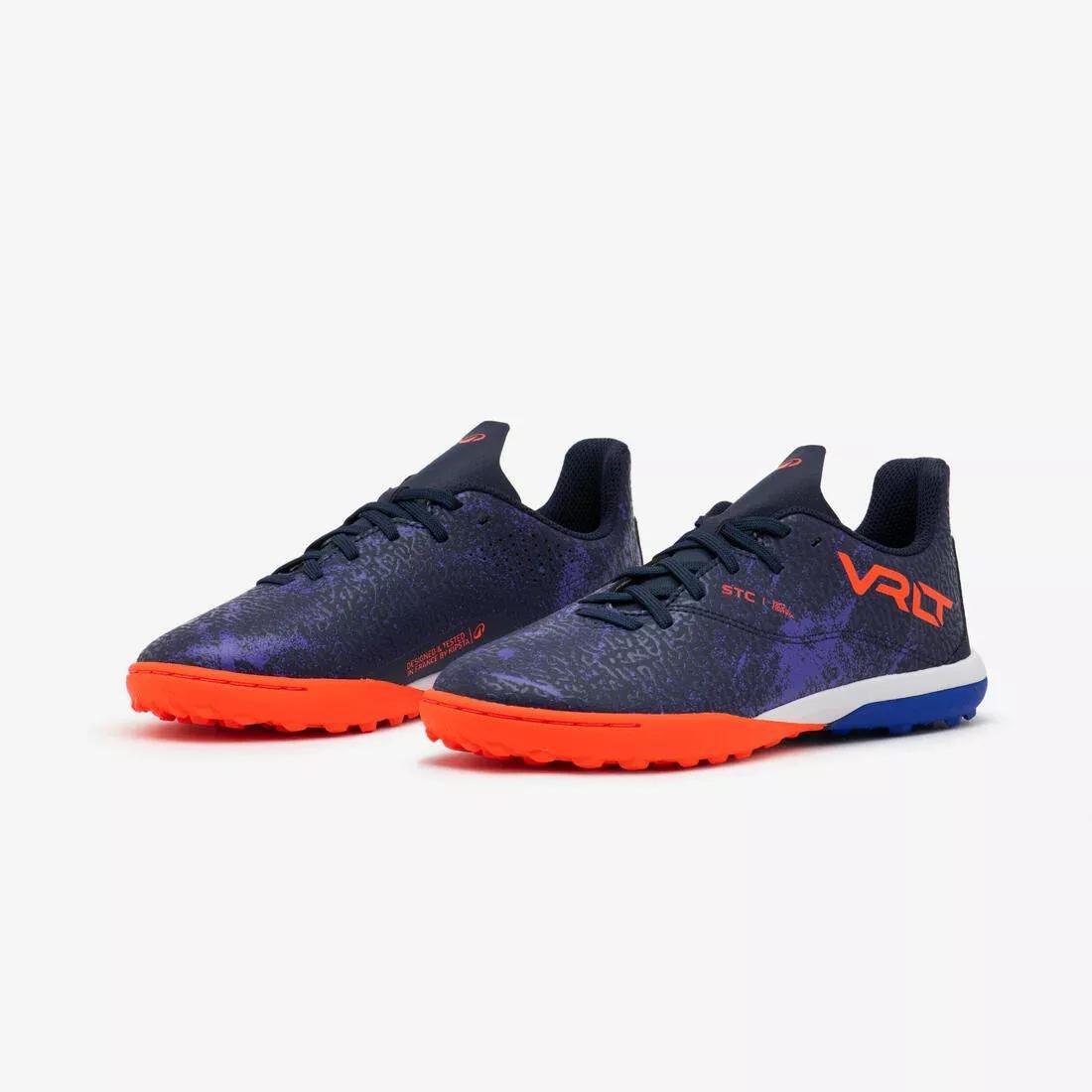 NAVY BLUE Kids' Lace-Up Football Boots Viralto I Turf TF, No Color, large image number 3