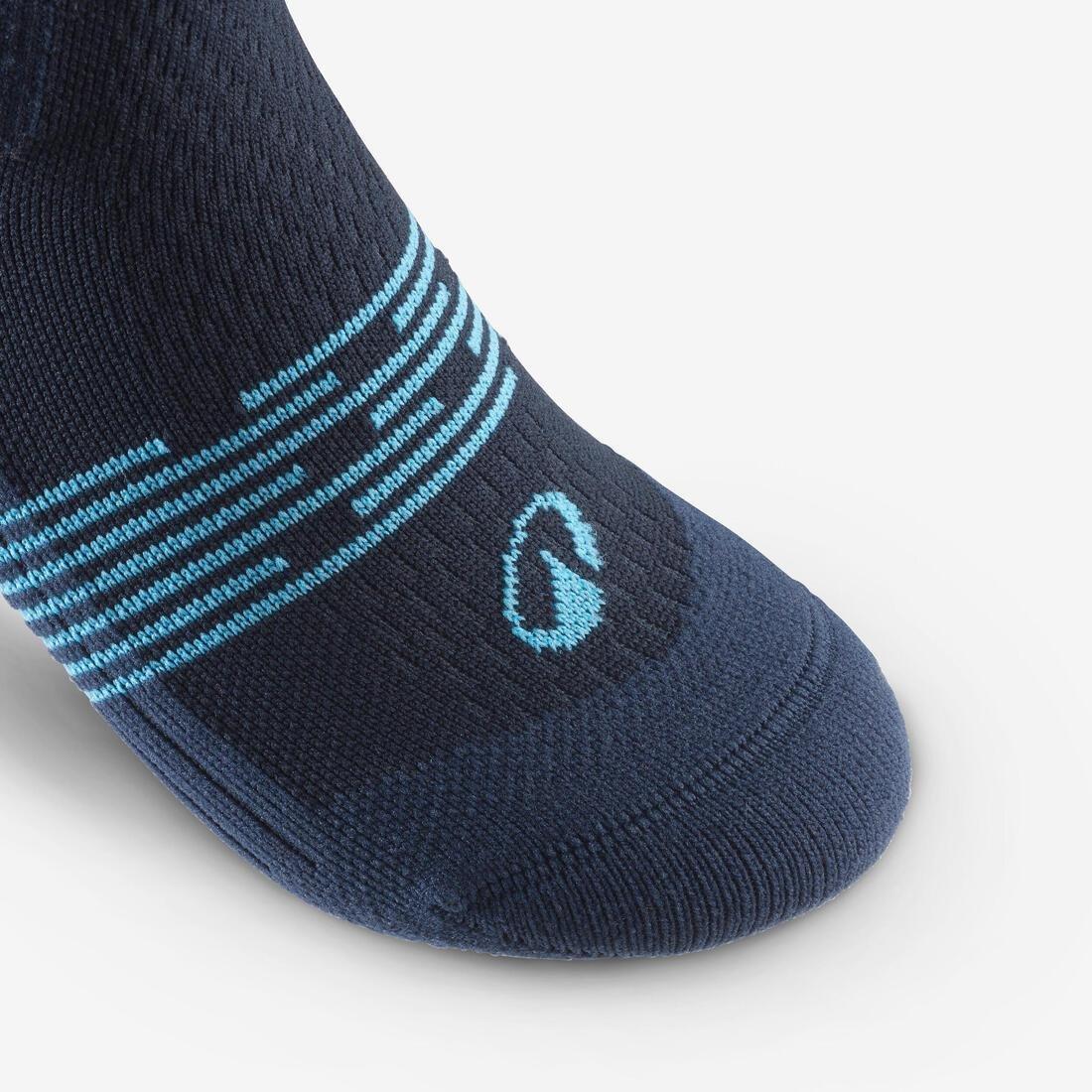 Kids Unisex mid-rise hiking socks (2 pairs) - UK Jr Sizes 9-5 - Hike 500, Brown, No Color, large image number 4