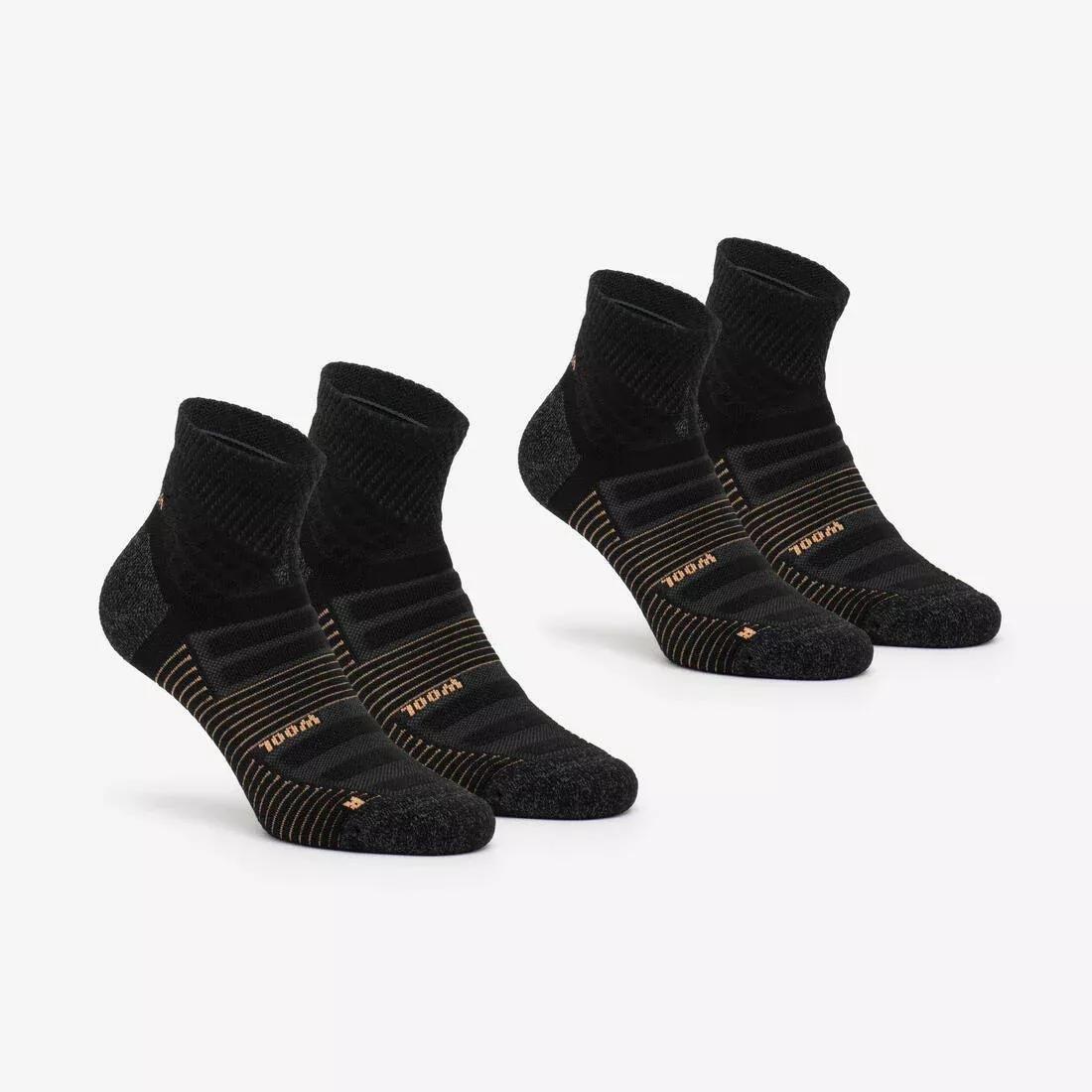 SMOKED BLACK Hiking Socks - Hike 900 Mid - 2-Pack, No Color, medium