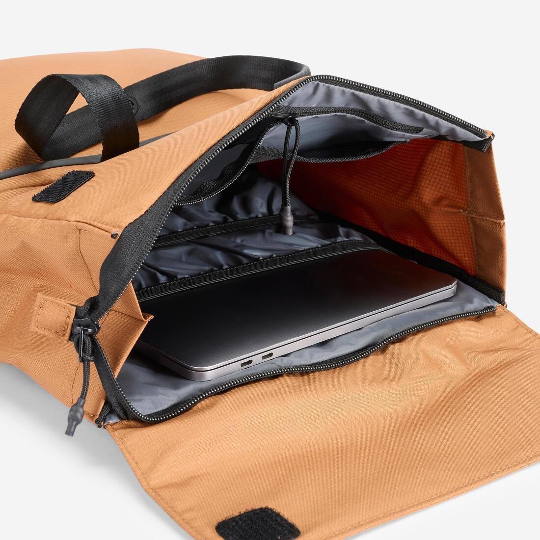 15L Ripstop backpack with laptop compartment, Brown, No Color, medium