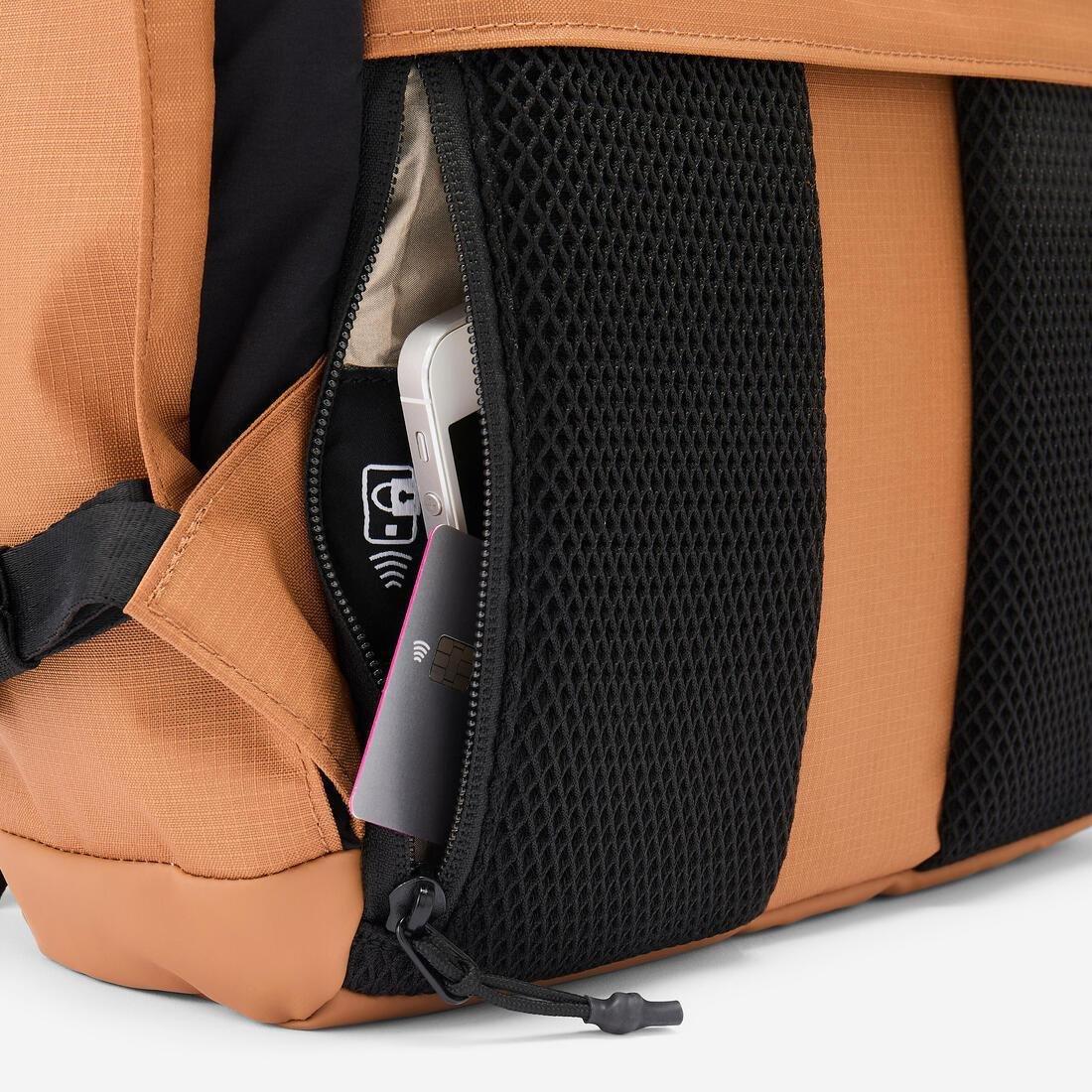 15L Ripstop backpack with laptop compartment, Brown, No Color, large image number 4