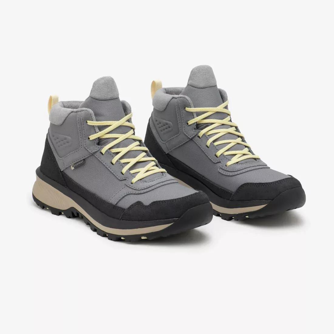 Women Hiking Boots - NH500 Mid Leather WP, Grey, No Color, medium