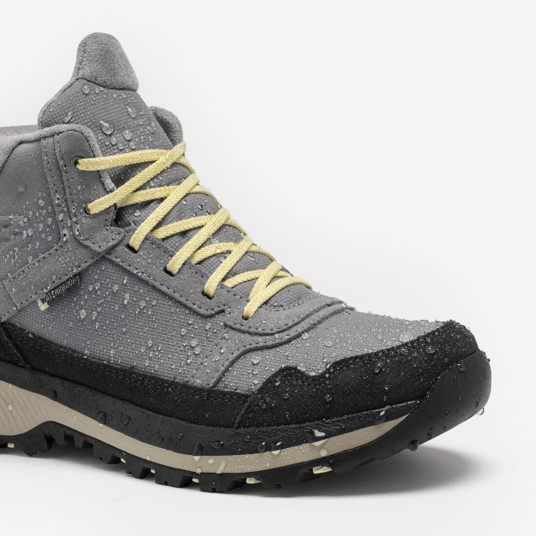 Women Hiking Boots - NH500 Mid Leather WP, Grey, No Color, large image number 5