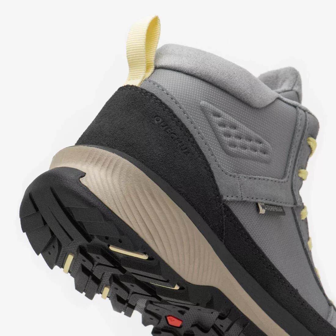 Women Hiking Boots - NH500 Mid Leather WP, Grey, No Color, large image number 6