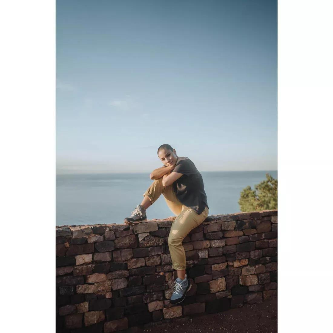 Women Hiking Boots - NH500 Mid Leather WP, Grey, No Color, large image number 8