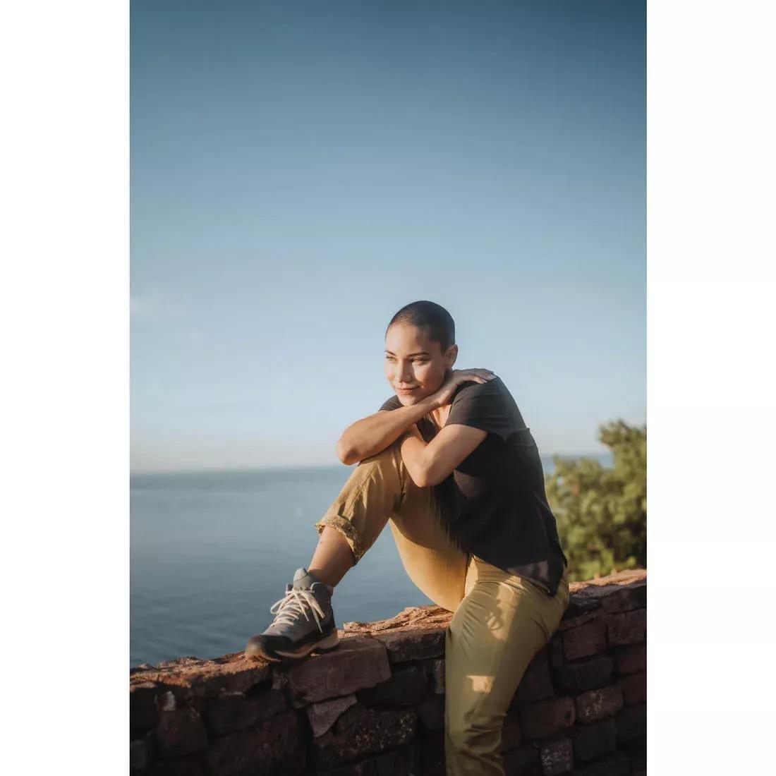 Women Hiking Boots - NH500 Mid Leather WP, Grey, No Color, large image number 9