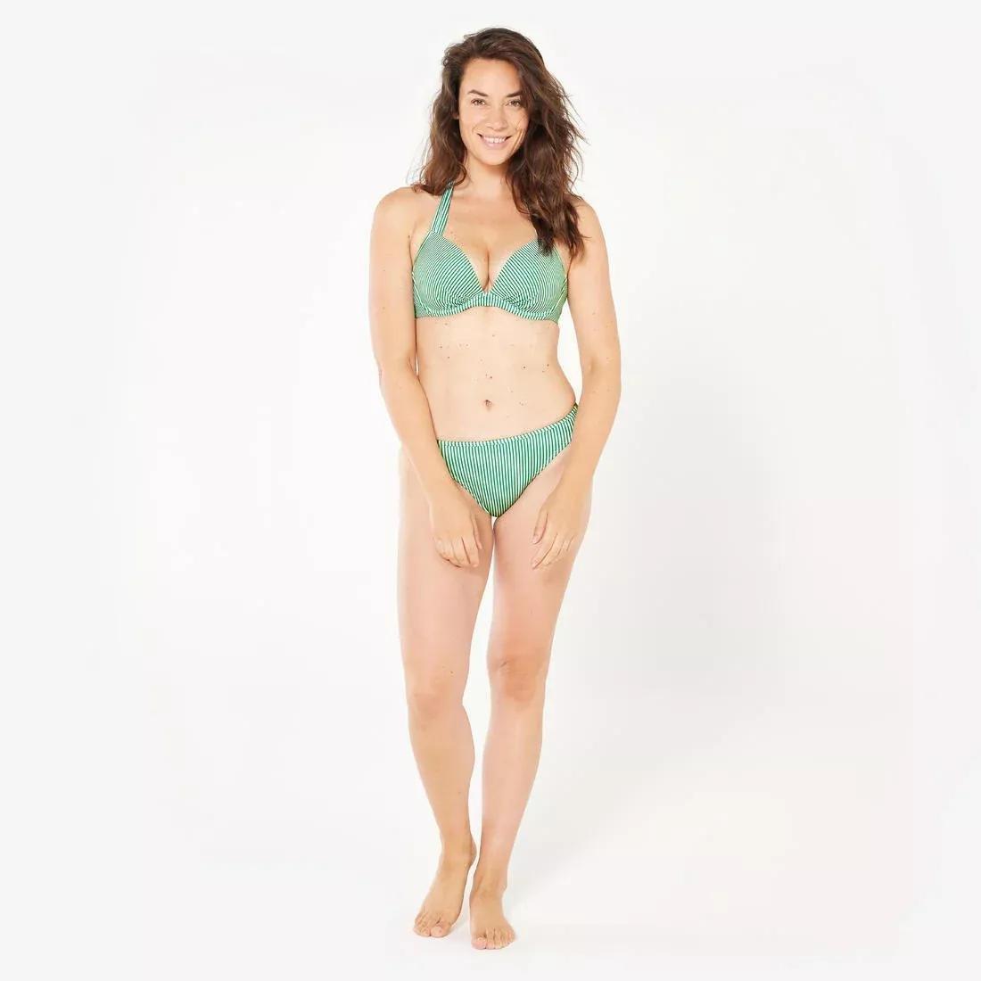 Women Surfing Push-Up Bikini Top - Elena Borabora, Green, No Color, medium
