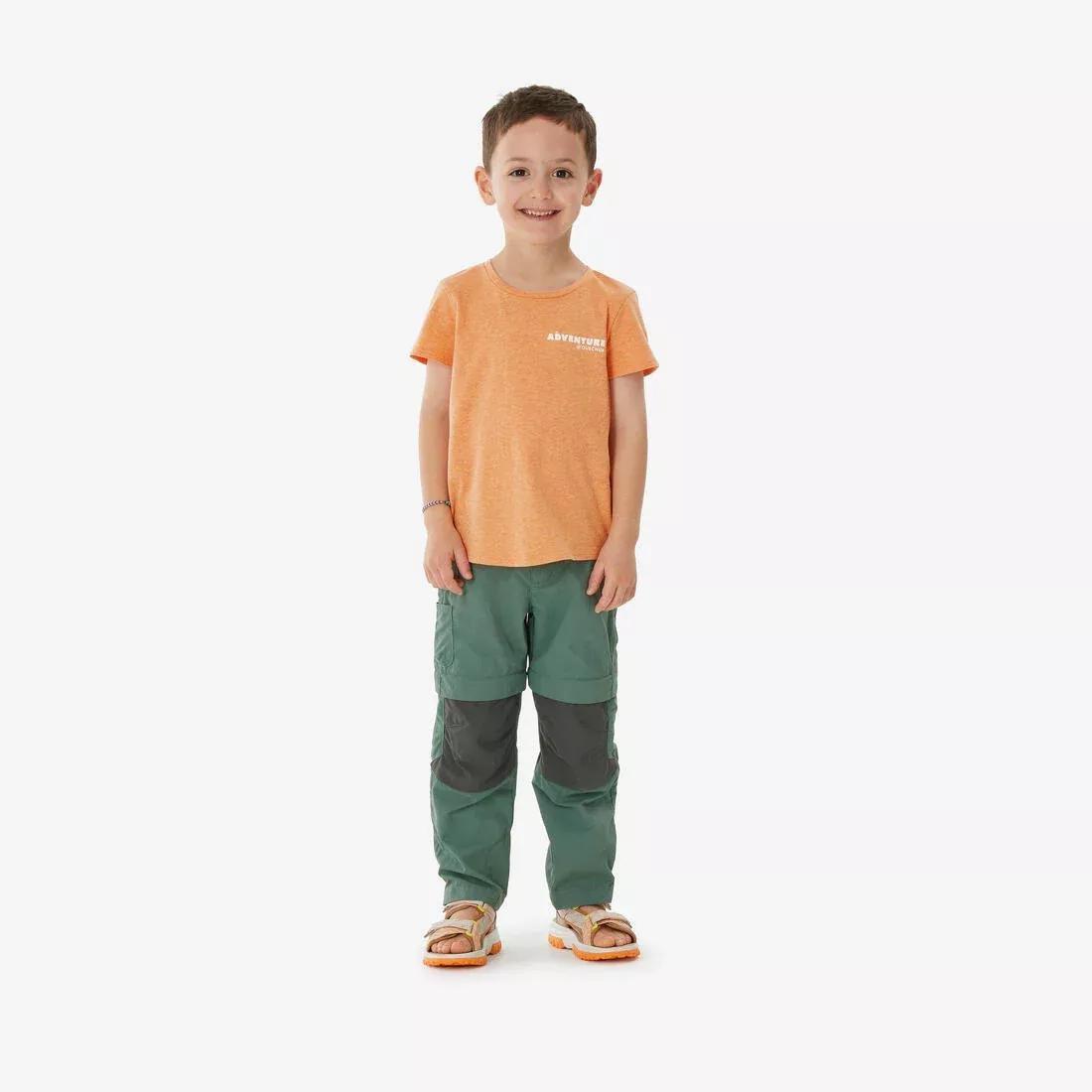 Kids Unisex Hiking T-Shirt - NH100, Orange, 5401_000, medium