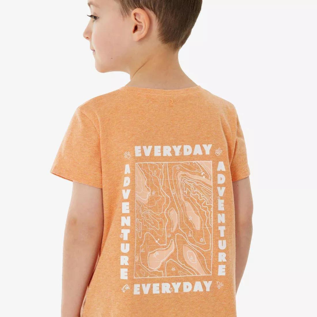 Kids Unisex Hiking T-Shirt - NH100, Orange, 5401_000, large image number 4