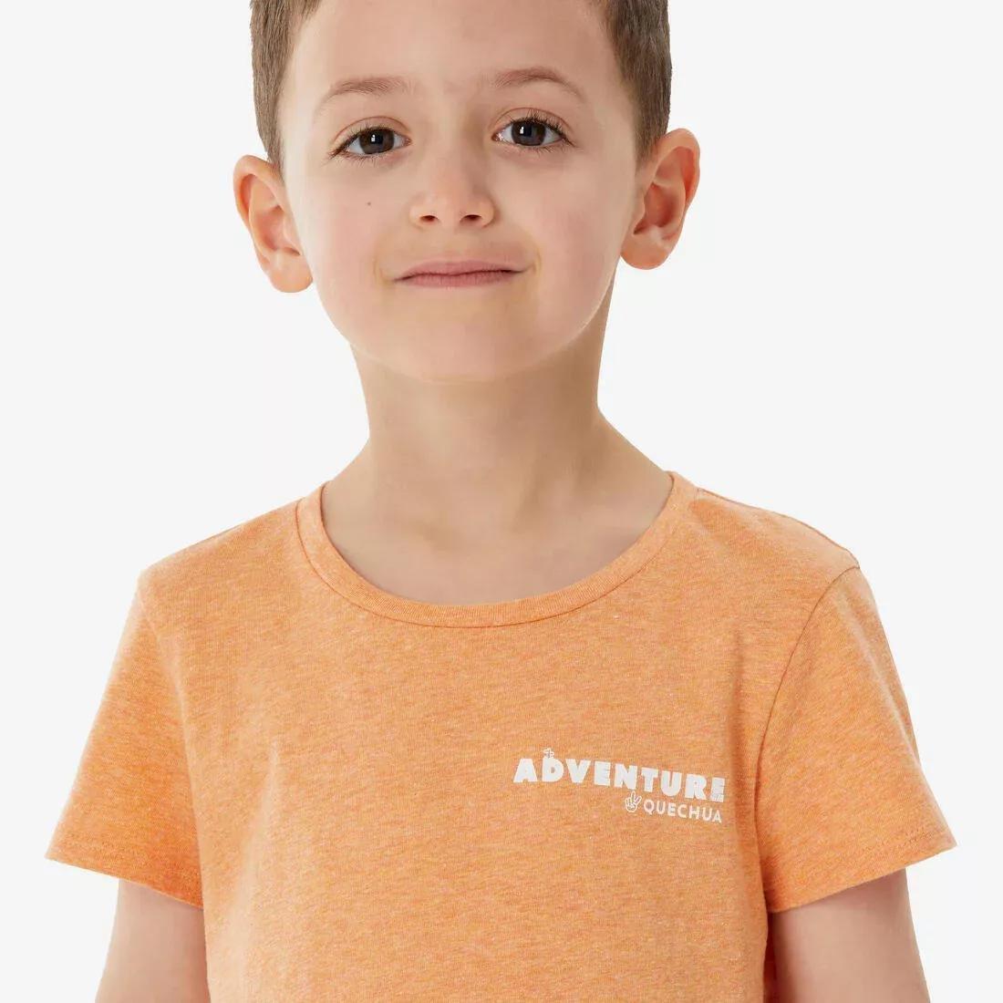 Kids Unisex Hiking T-Shirt - NH100, Orange, 5401_000, large image number 5