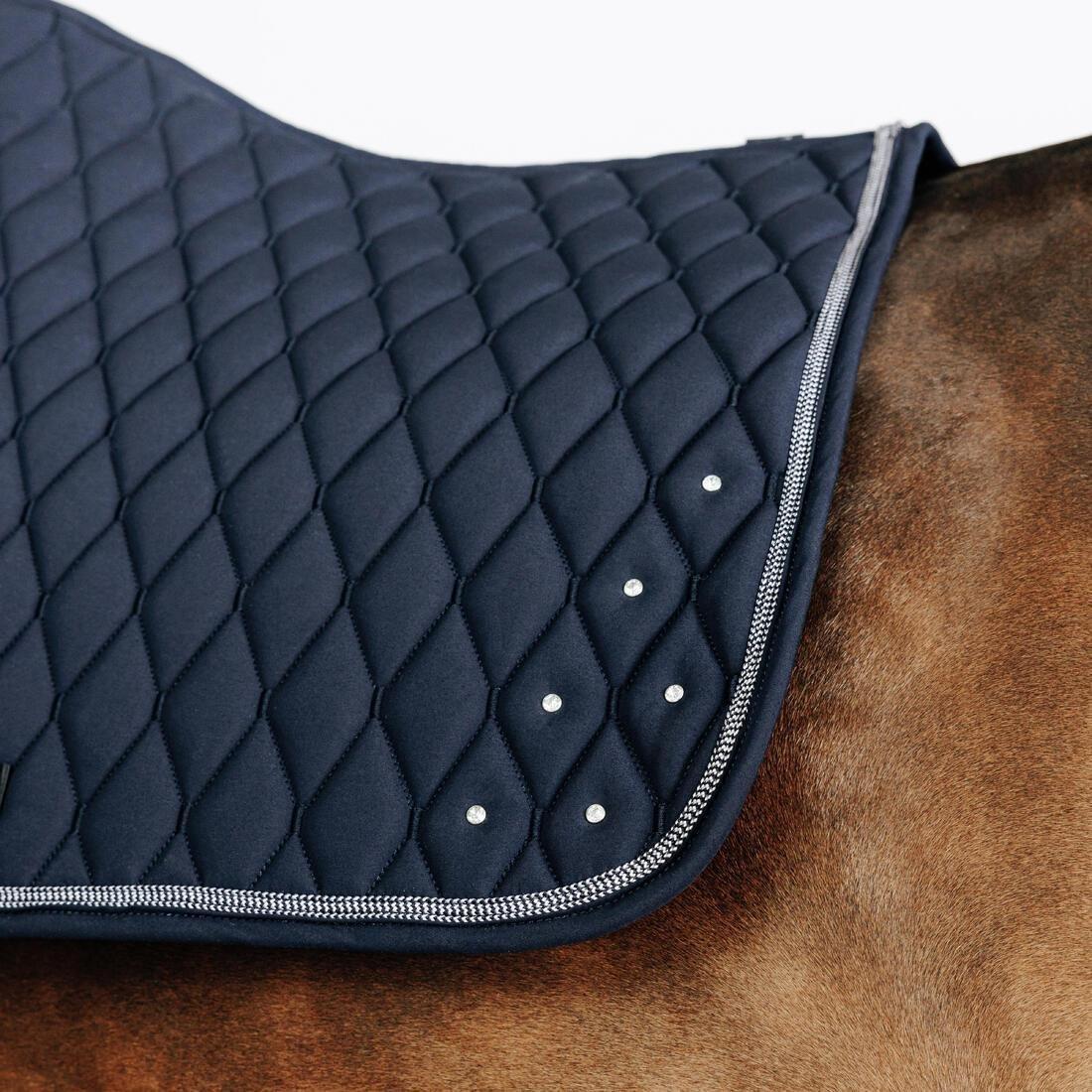Horse Riding Rhinestone Saddle Cloth For Horse And Pony - 500, Navy, No Color, large image number 3