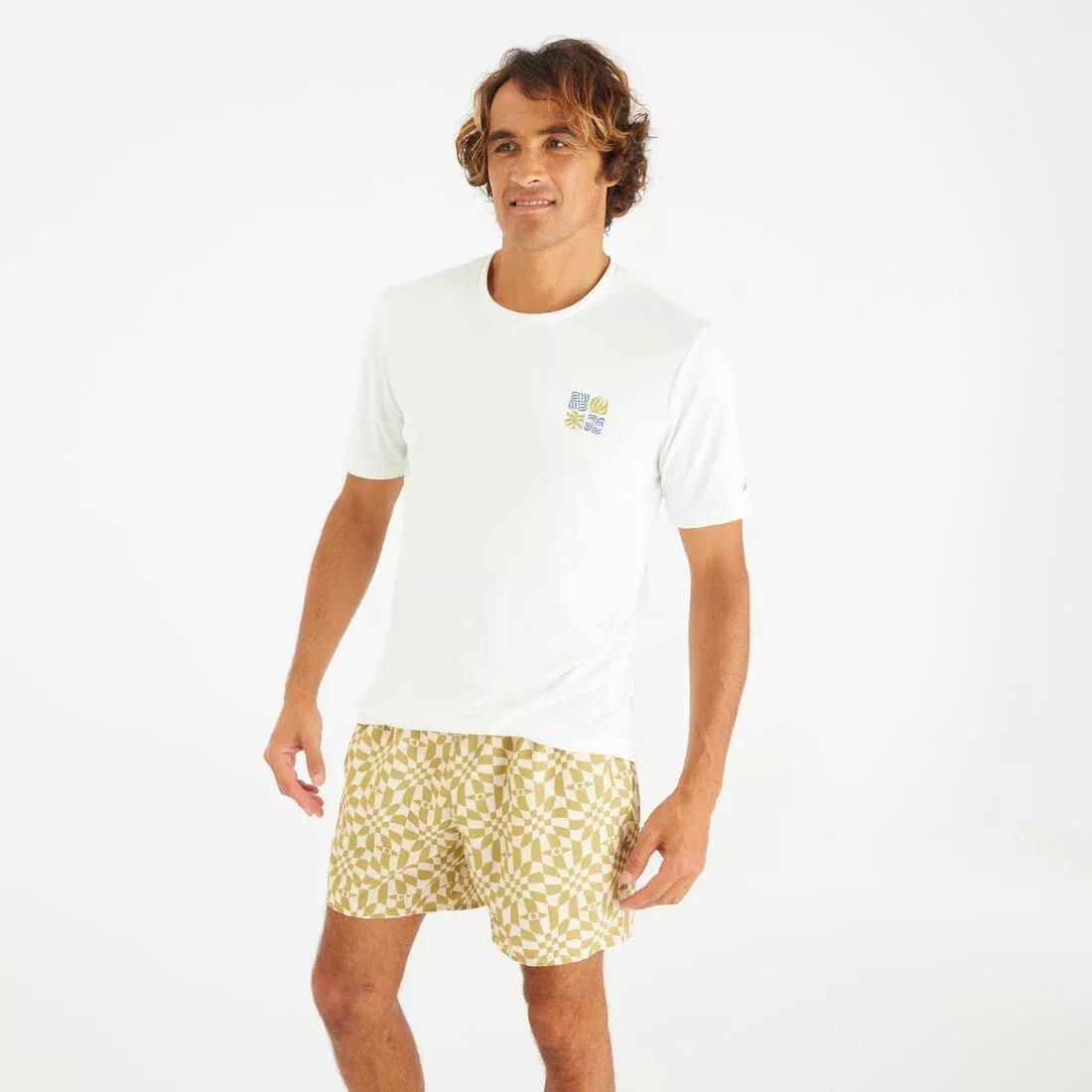 Men Surfing Short-Sleeved Anti-UV T-Shirt, Black, No Color, large image number 1