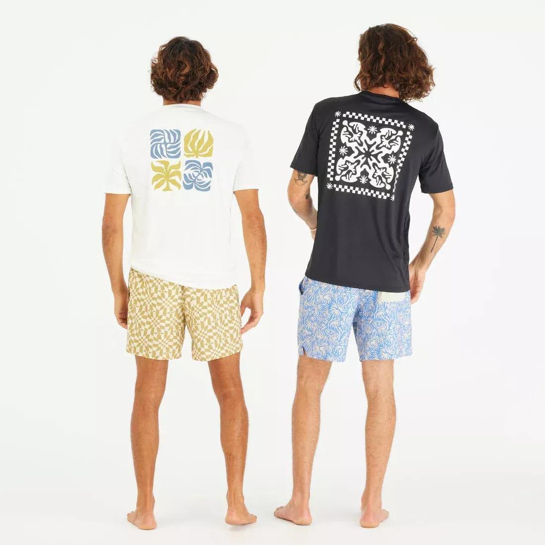 Men Surfing Short-Sleeved Anti-UV T-Shirt, Black, No Color, large image number 2