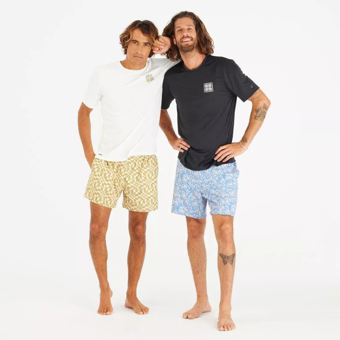 Men Surfing Short-Sleeved Anti-UV T-Shirt, Black, No Color, large image number 3