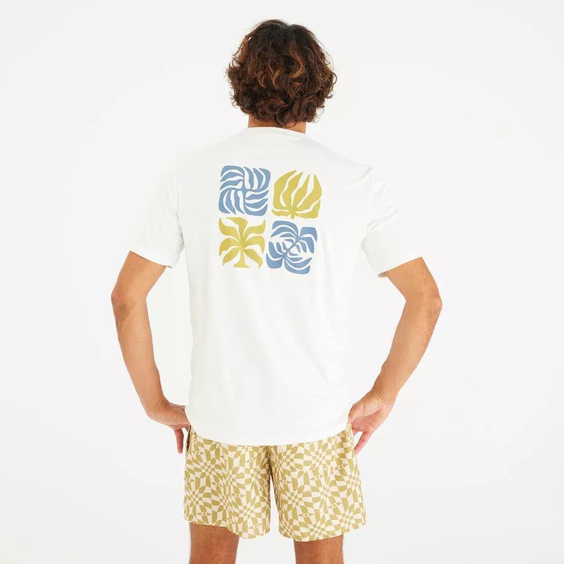 Men Surfing Short-Sleeved Anti-UV T-Shirt, Black, No Color, large image number 4