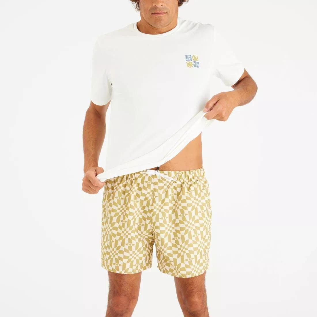 Men Surfing Short-Sleeved Anti-UV T-Shirt, Black, No Color, large image number 7