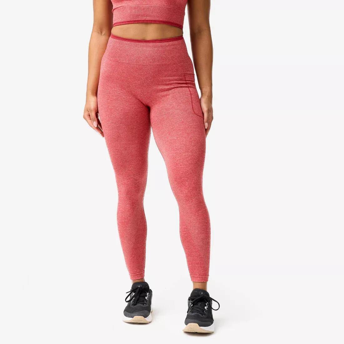 Women Seamless Weight Training Leggings, Grey, No Color, large image number 1