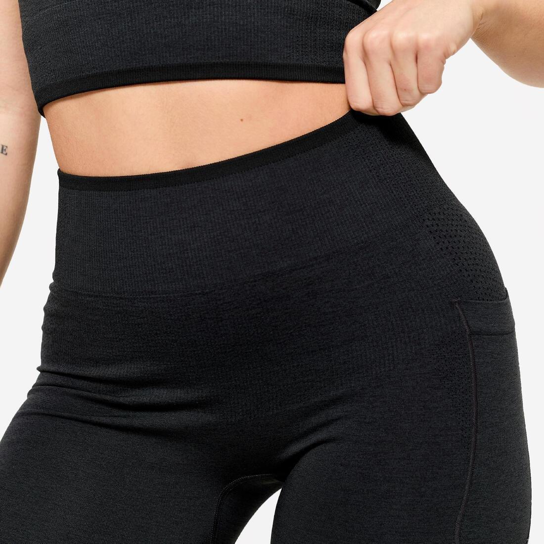 Women Seamless Weight Training Leggings, Grey, No Color, large image number 5