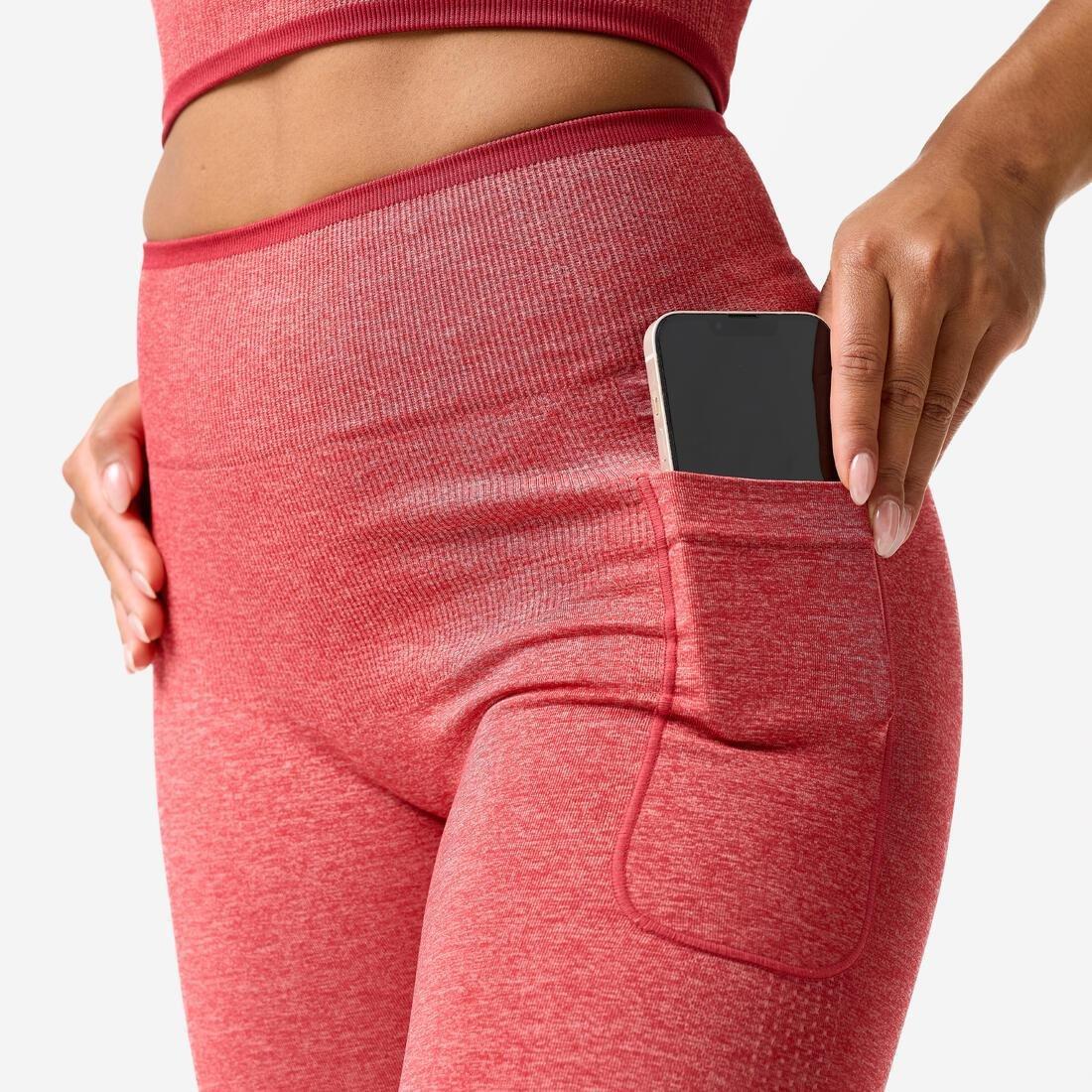 Women Seamless Weight Training Leggings, Grey, No Color, large image number 6