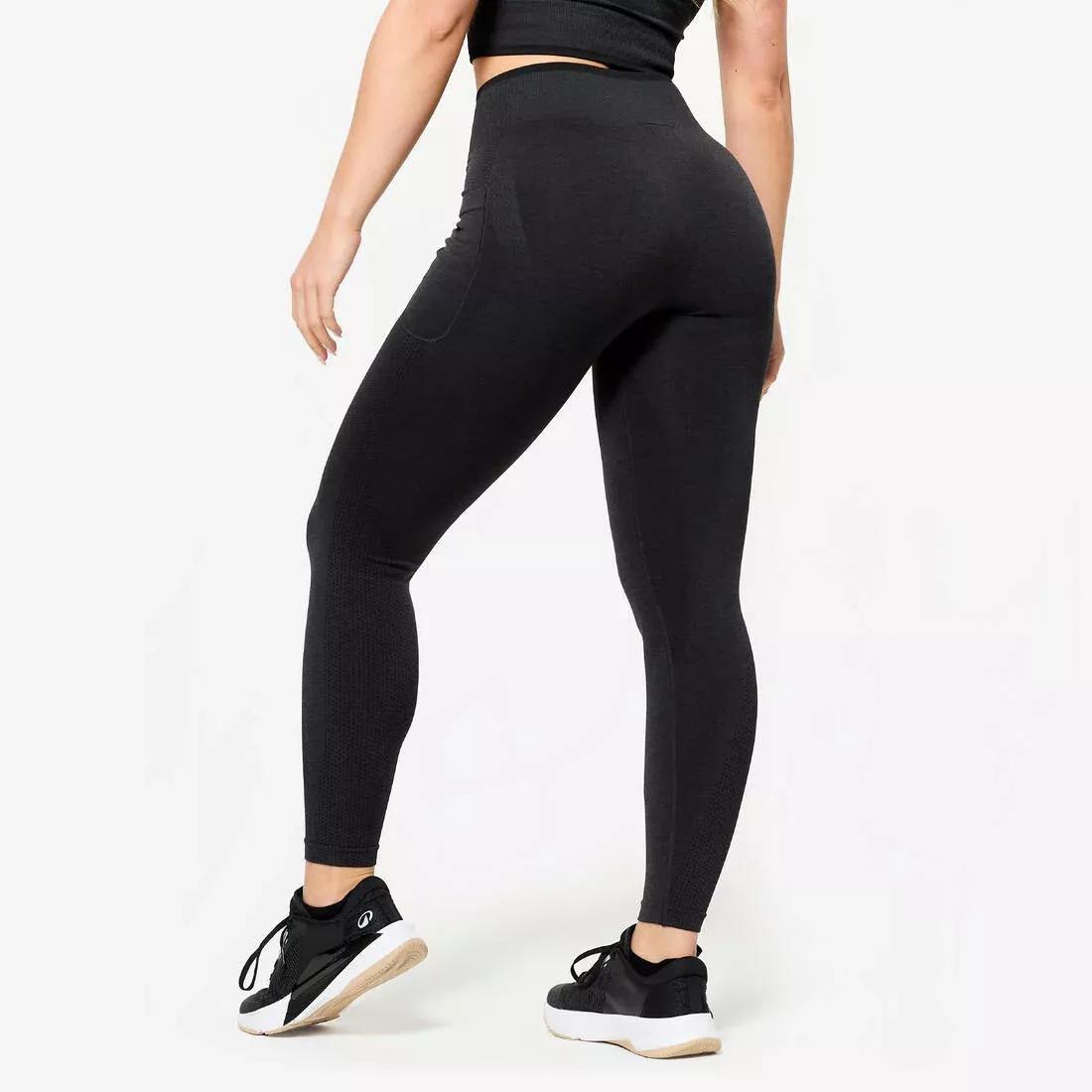 Women Seamless Weight Training Leggings, Grey, No Color, large image number 9