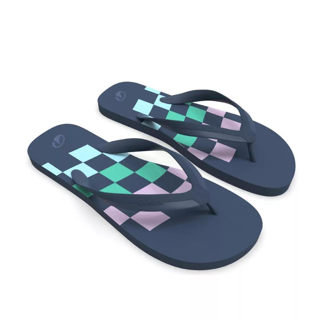 Men Flip-Flops - TO100S Print, Blue, No Color, medium