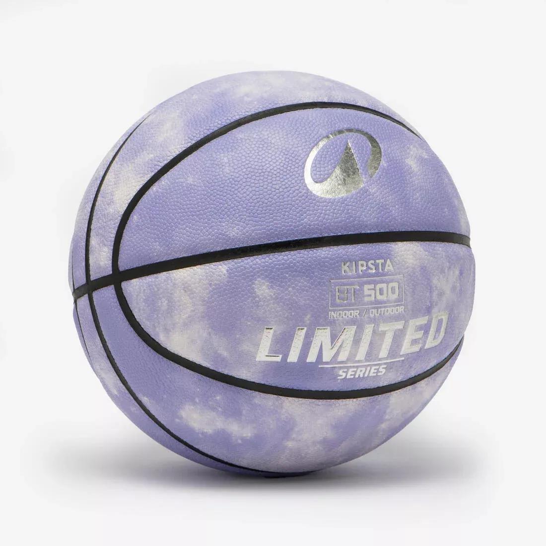 Size 6 FIBA Basketball - BT500 Touch, Purple, No Color, large image number 1