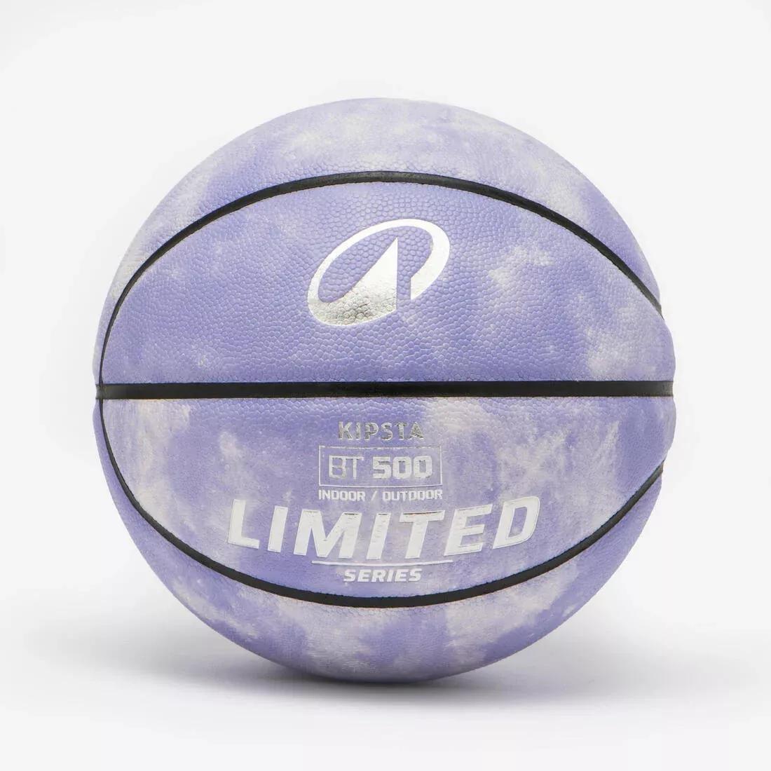 Size 6 FIBA Basketball - BT500 Touch, Purple, No Color, large image number 2