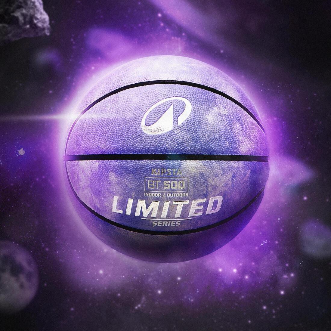 Size 6 FIBA Basketball - BT500 Touch, Purple, No Color, large image number 3