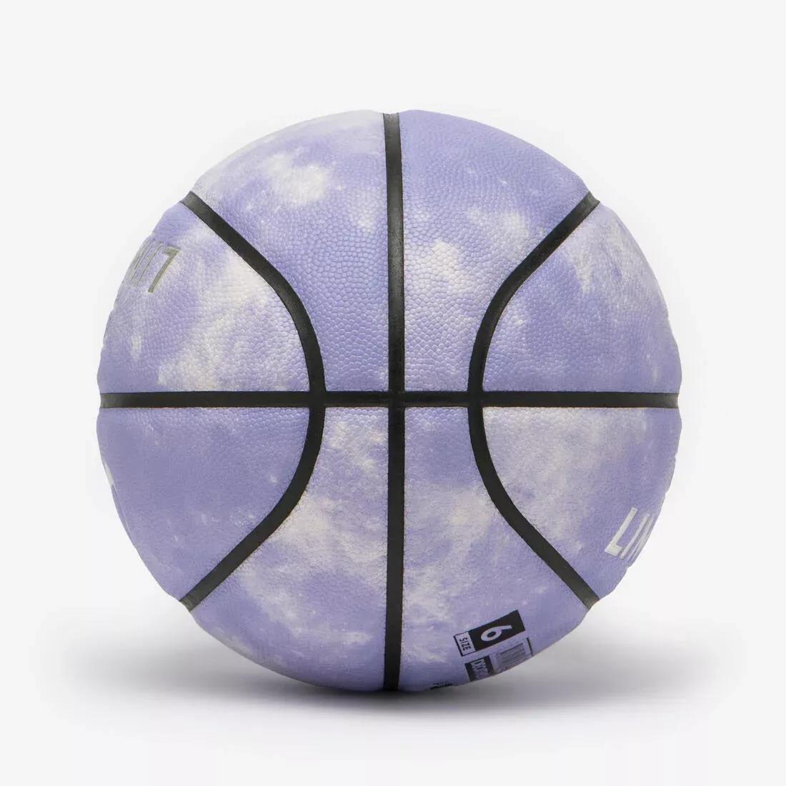 Size 6 FIBA Basketball - BT500 Touch, Purple, No Color, large image number 4