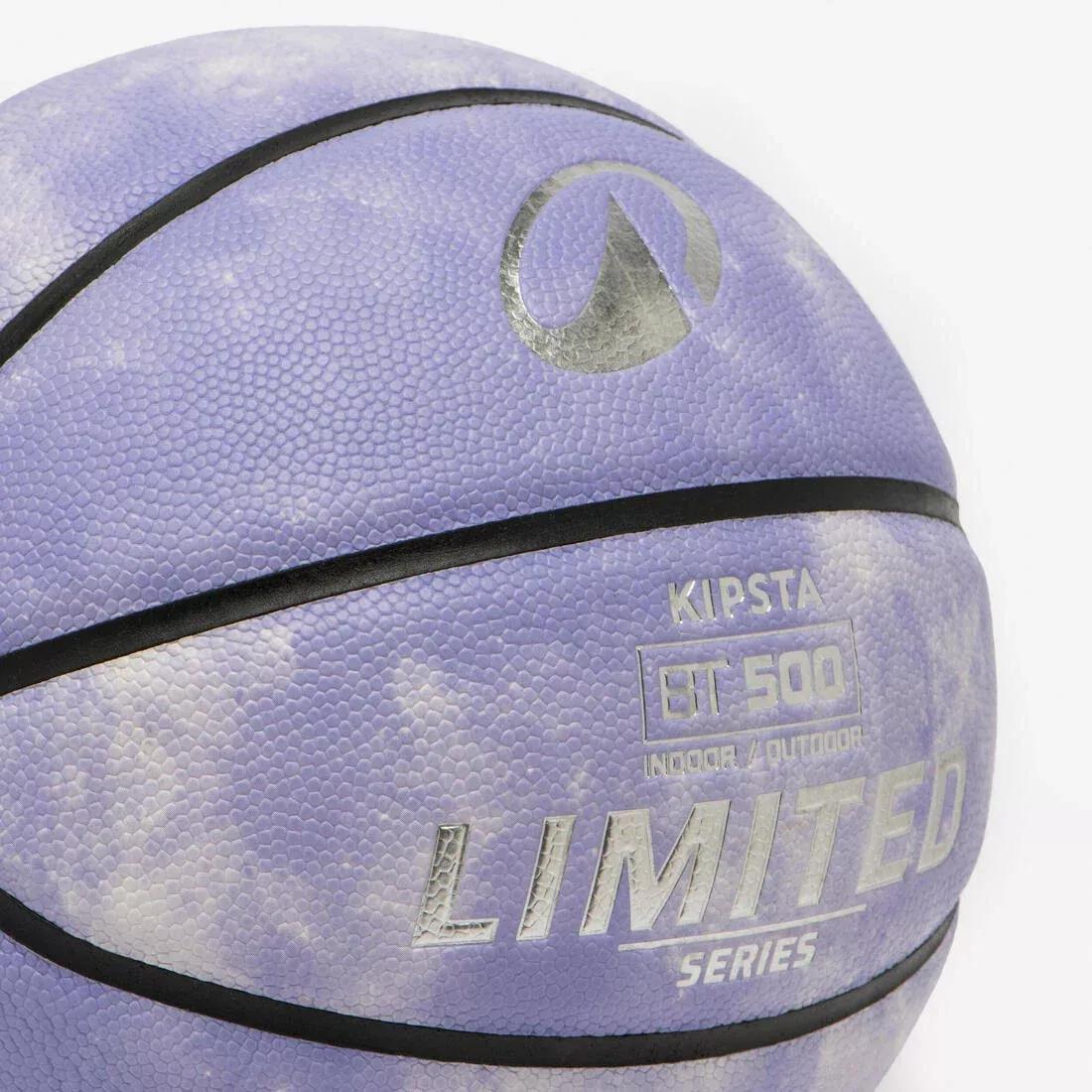 Size 6 FIBA Basketball - BT500 Touch, Purple, No Color, large image number 5