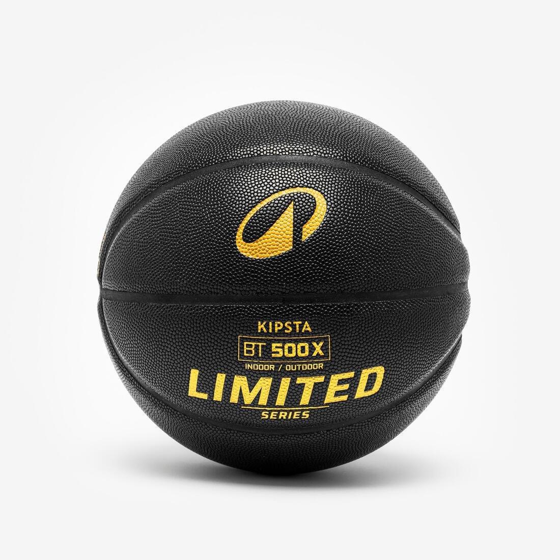 SMOKED BLACK Adult Basketball BT500 Grip Size 7, No Color, large image number 1