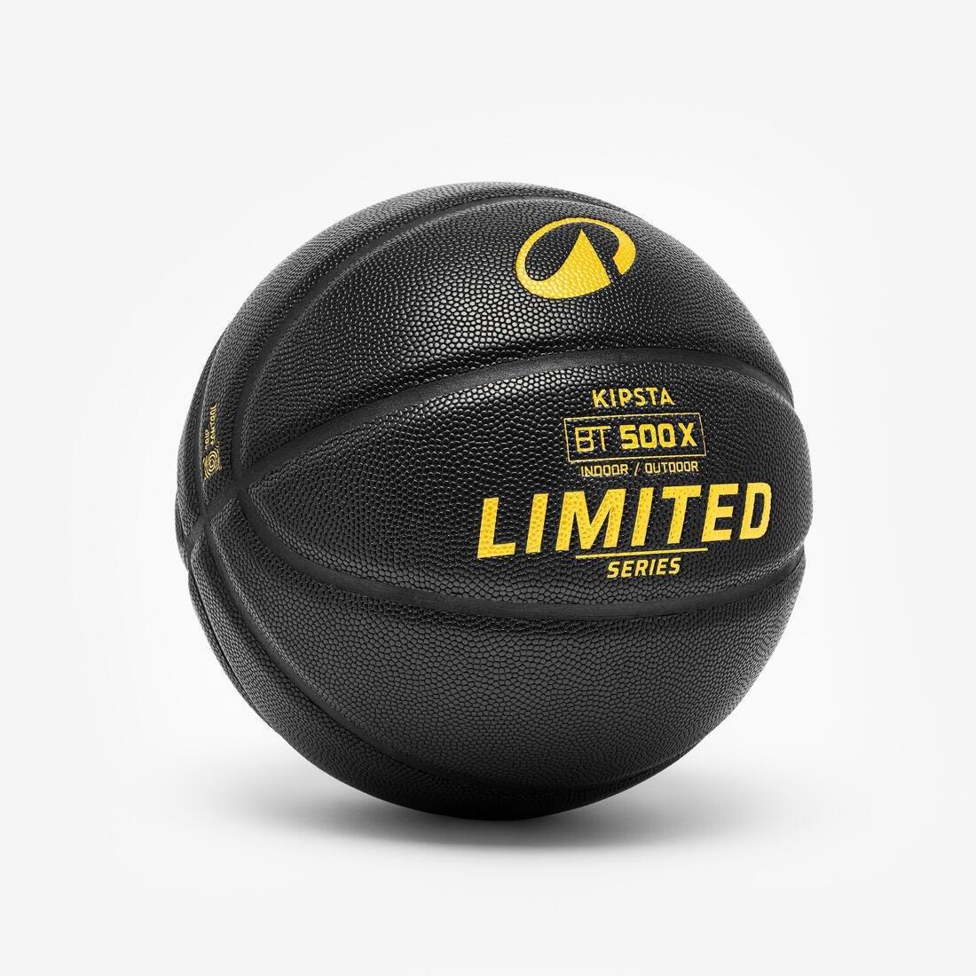 SMOKED BLACK Adult Basketball BT500 Grip Size 7, No Color, large image number 2