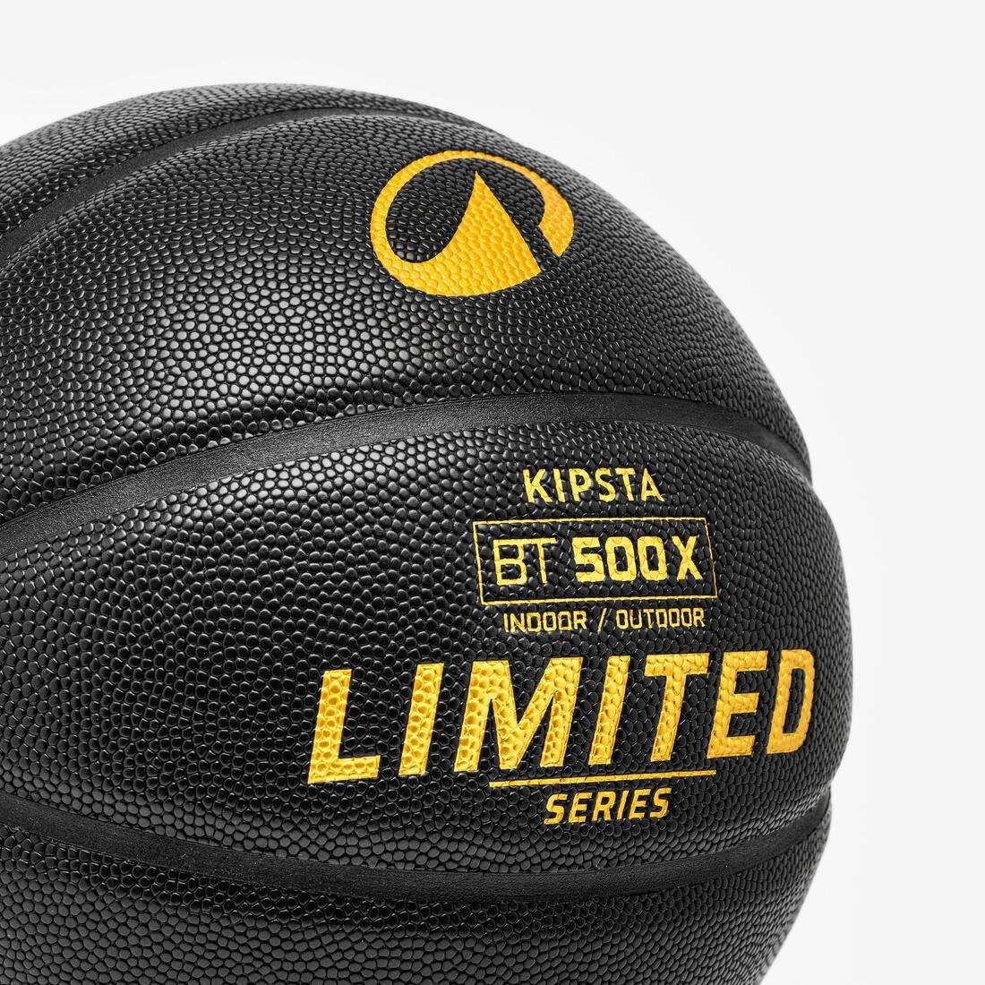 SMOKED BLACK Adult Basketball BT500 Grip Size 7, No Color, large image number 3