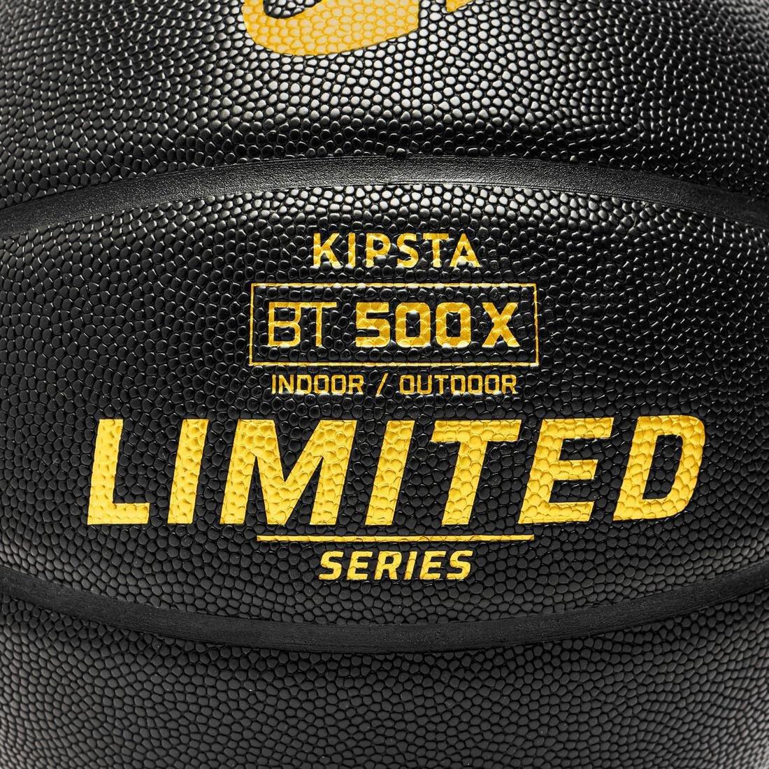 SMOKED BLACK Adult Basketball BT500 Grip Size 7, No Color, large image number 4