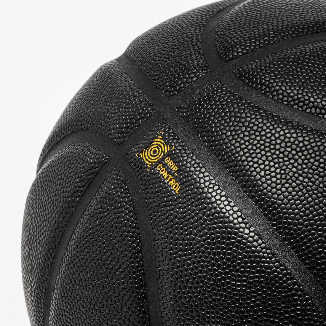 SMOKED BLACK Adult Basketball BT500 Grip Size 7, No Color, large image number 5