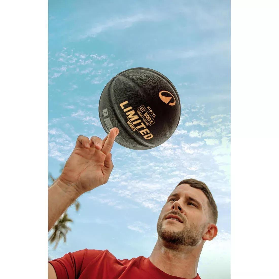 SMOKED BLACK Adult Basketball BT500 Grip Size 7, No Color, large image number 7