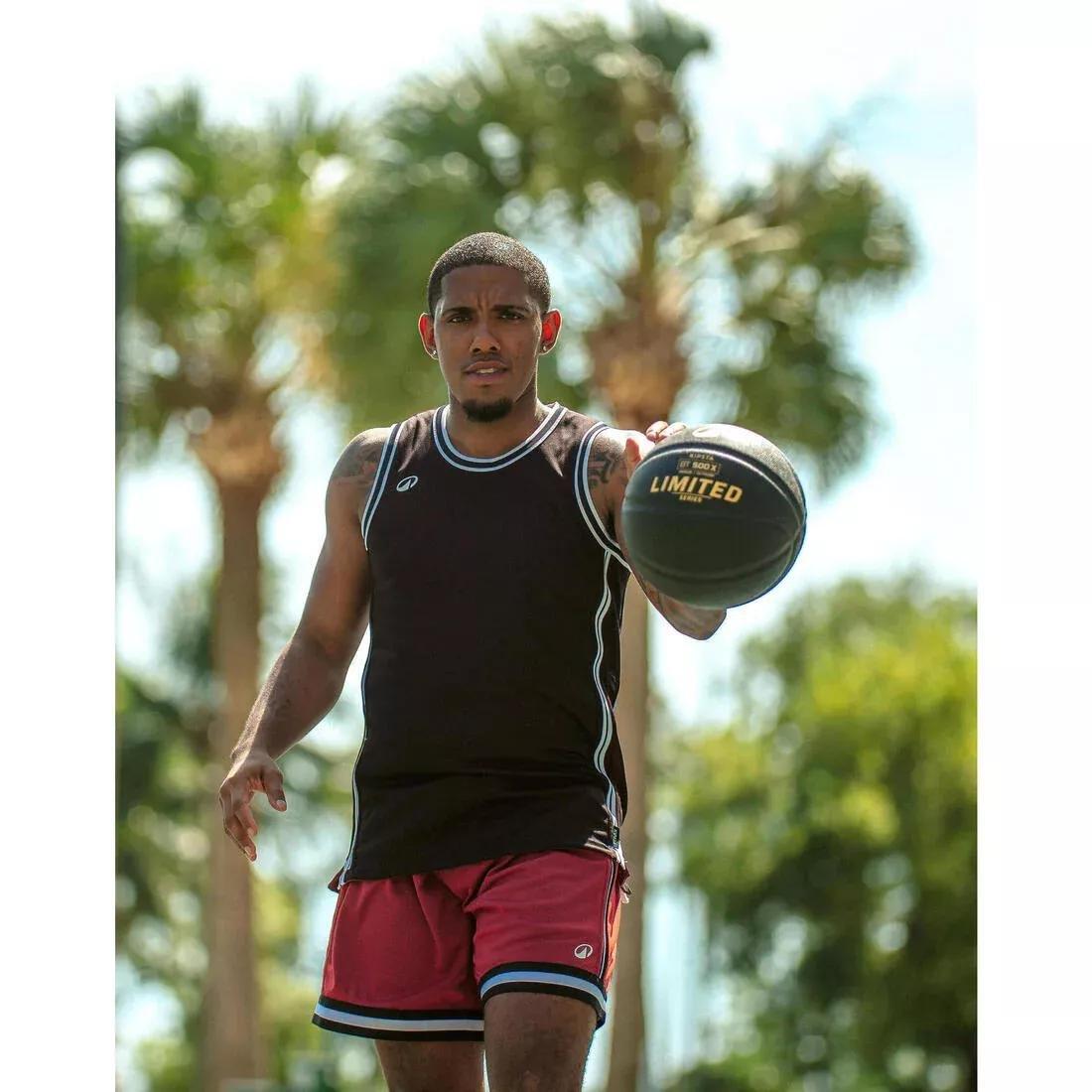 SMOKED BLACK Adult Basketball BT500 Grip Size 7, No Color, large image number 8