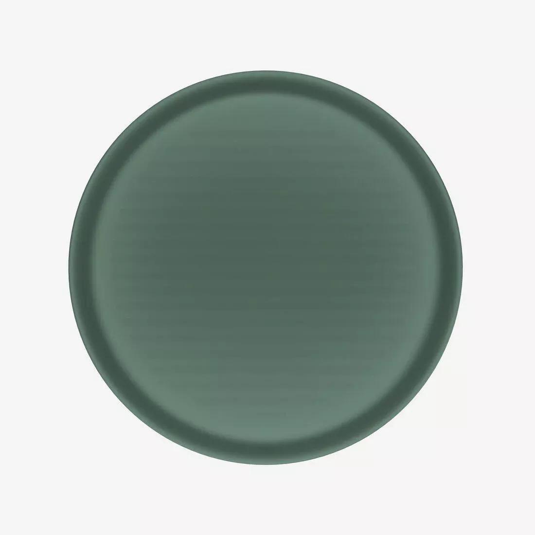 &Oslash;19Cm 100 Plastic Plate For Camping And Bivouacking, Green, No Color, large image number 2