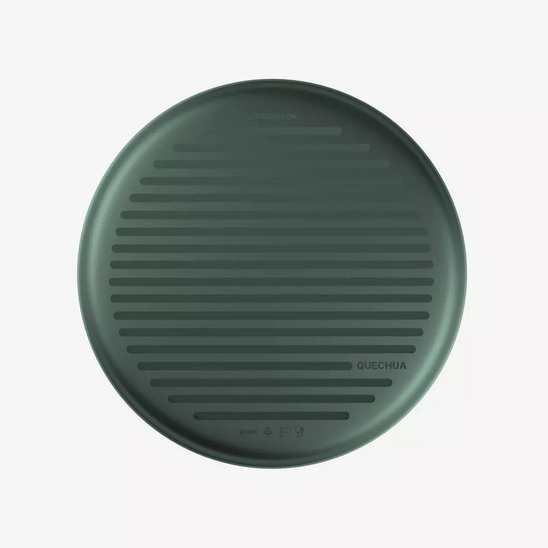 &Oslash;19Cm 100 Plastic Plate For Camping And Bivouacking, Green, No Color, large image number 3