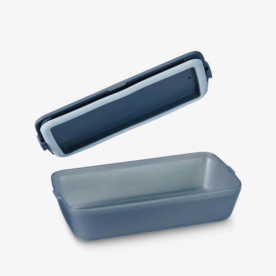 1L Plastic Food Storage Container With Lid, Blue, No Color, large image number 0