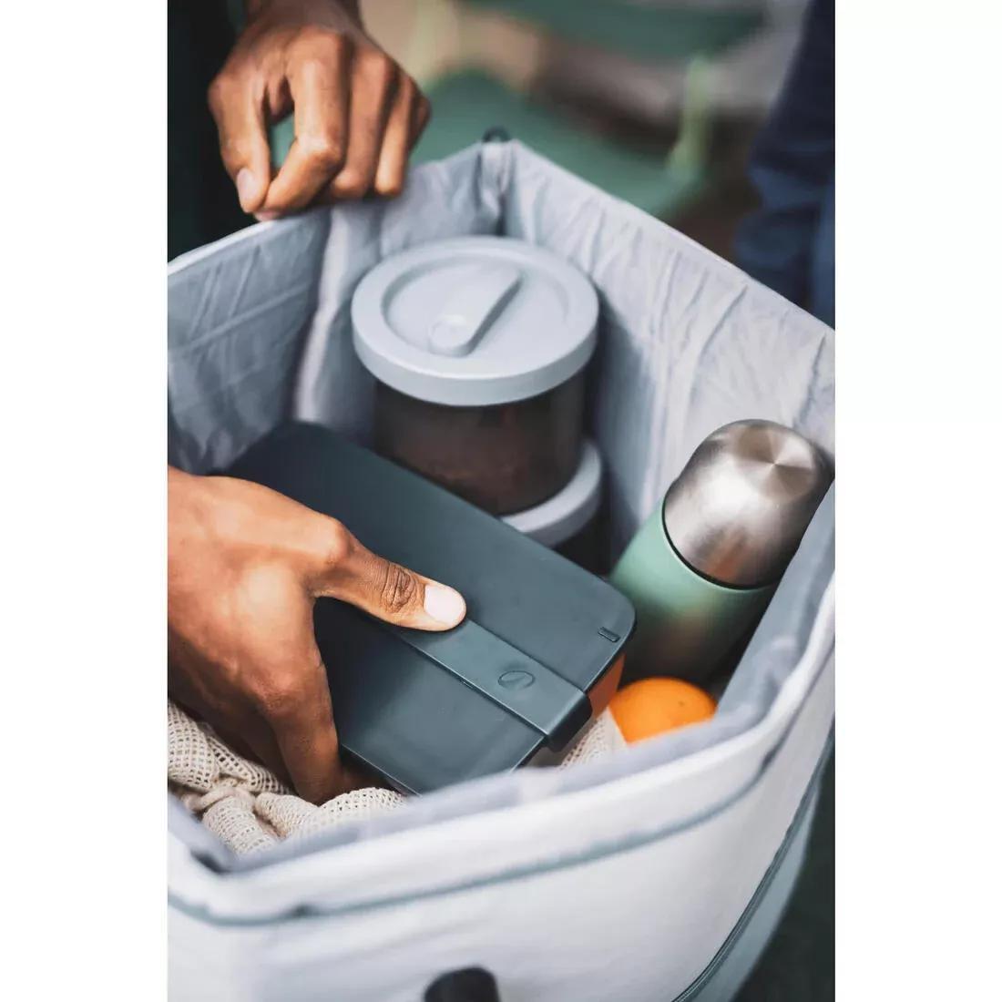 1L Plastic Food Storage Container With Lid, Blue, No Color, large image number 2