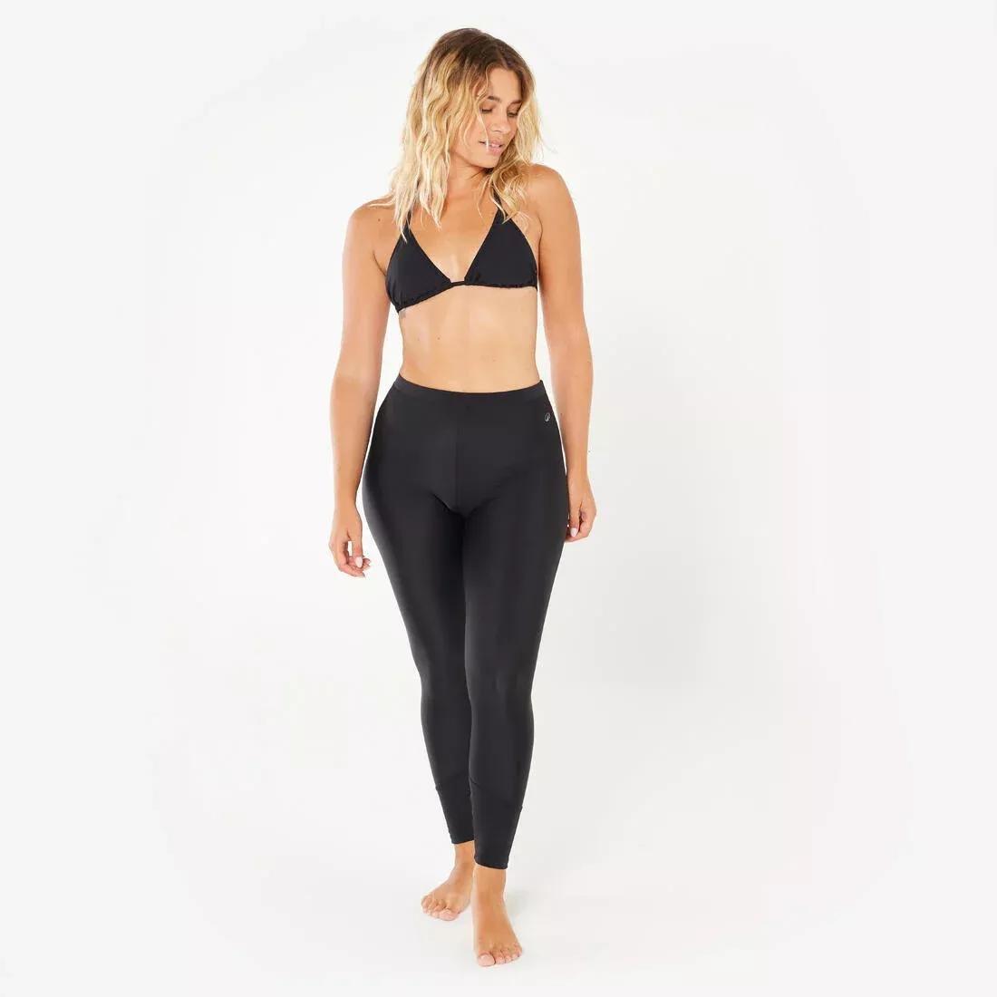 Women Surfing Uv-Protection Leggings Plus Size, Black, No Color, large image number 2