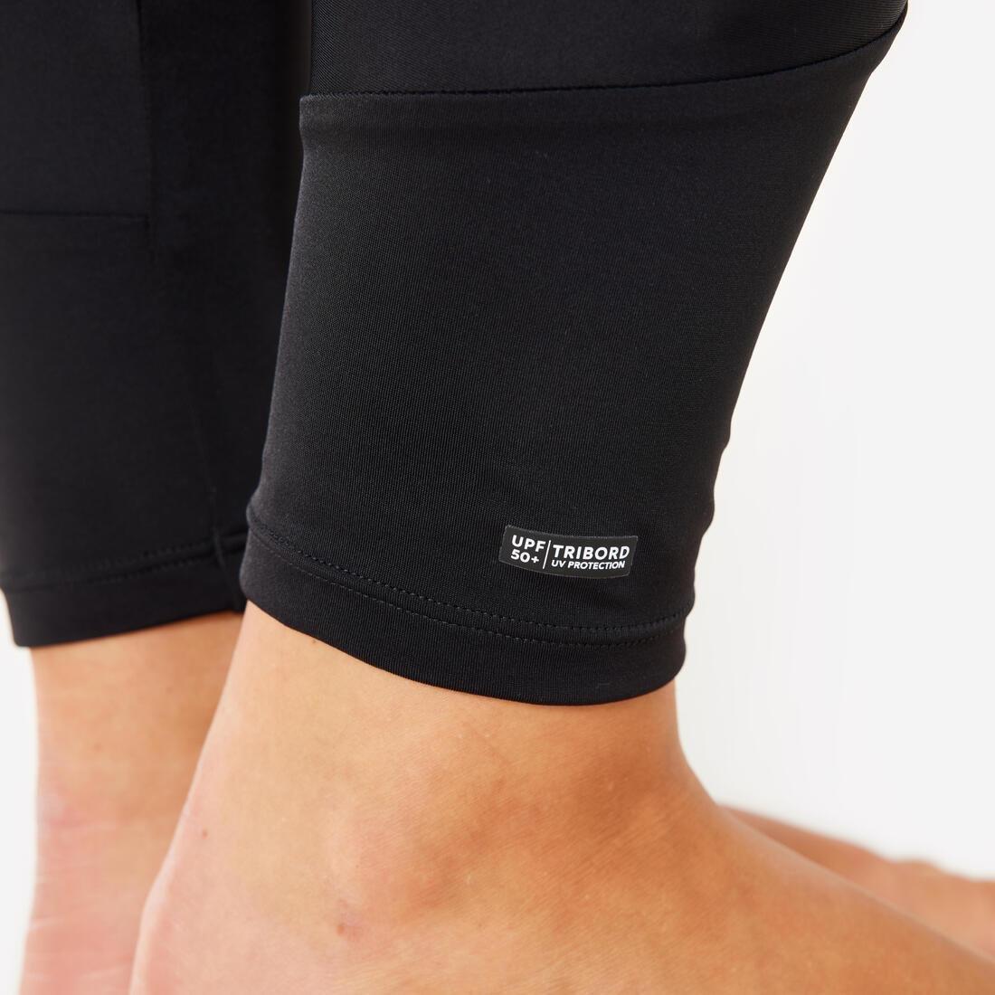 Women Surfing Uv-Protection Leggings Plus Size, Black, No Color, large image number 5