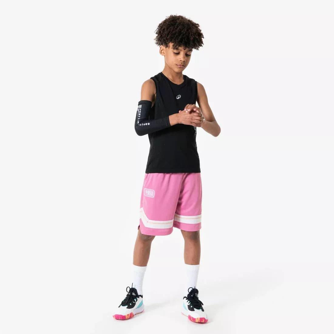 Kids Unisex NBA Basketball Sleeve, Black, No Color, large image number 5
