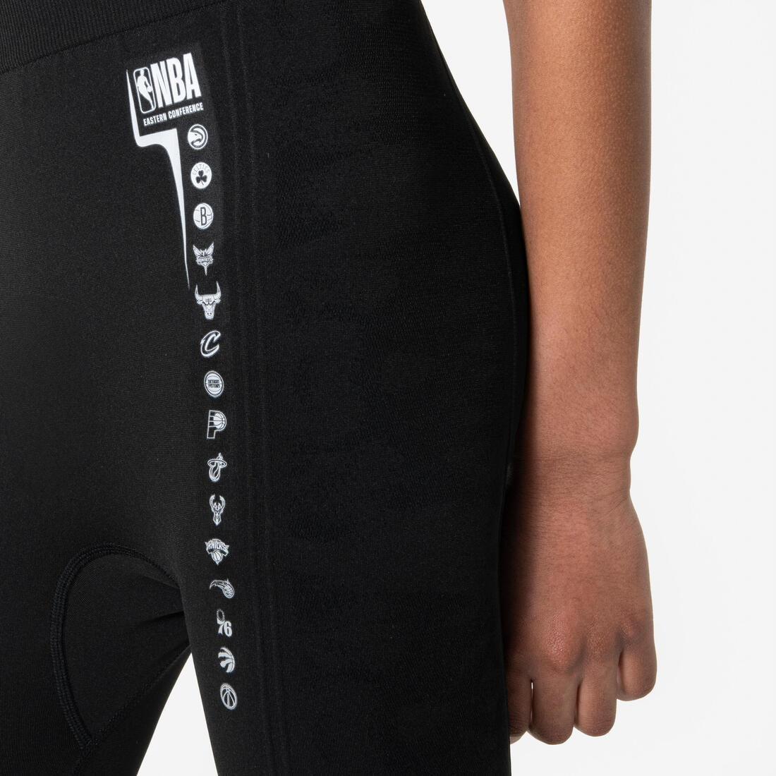 Kids Unisex Basketball Base Layer Capri Leggings / Tights NBA, Beige, No Color, medium