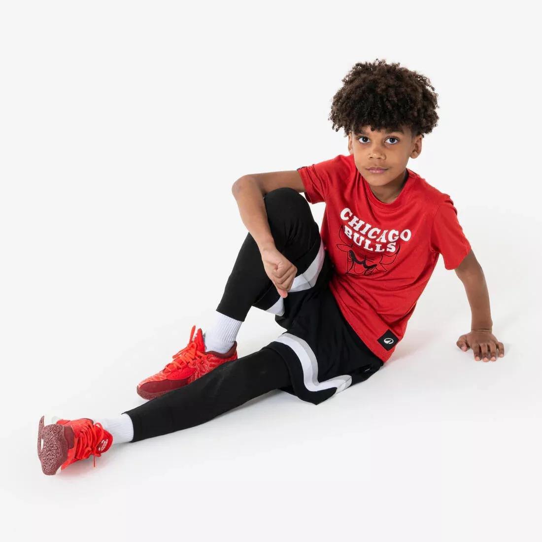 Kids Unisex Basketball Base Layer Capri Leggings / Tights NBA, Beige, No Color, large image number 4
