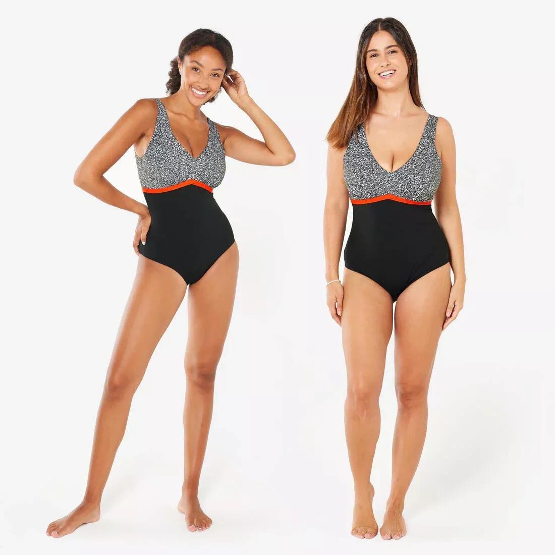 BLACK Women's aquafitness 1-piece swimsuit - Rosy, No Color, large image number 2