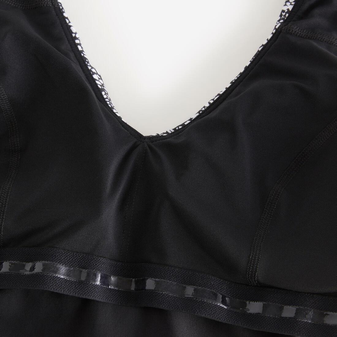 BLACK Women's aquafitness 1-piece swimsuit - Rosy, No Color, large image number 6