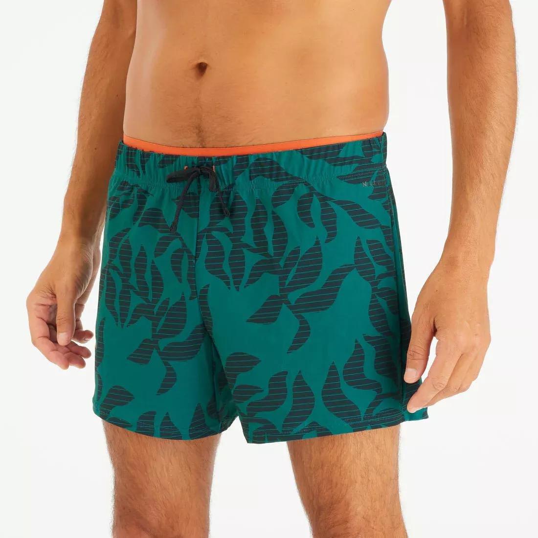 Men Swimming Shorts - 100 Short Tega, Green, No Color, large image number 1